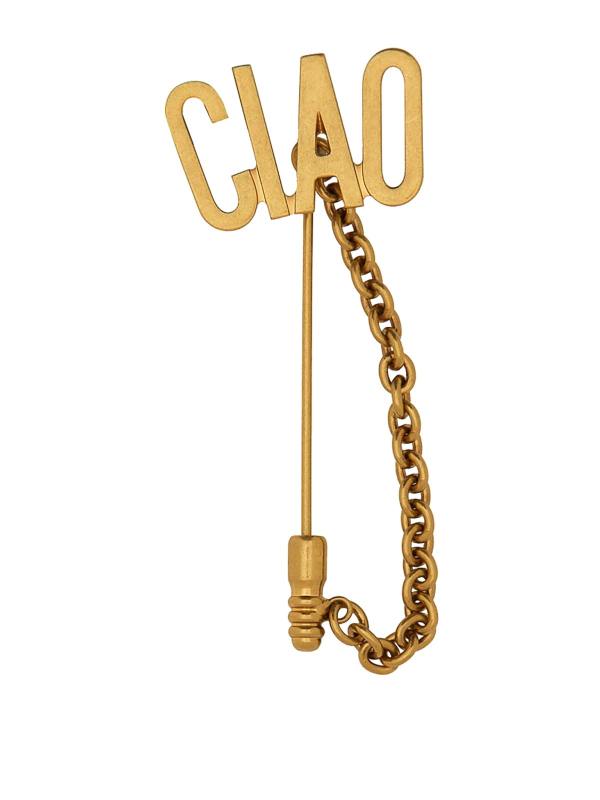 Moschino Broche avec chaîne Hell