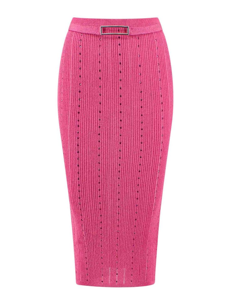 Alessandra Rich Jupe Midi - Couleur Chair