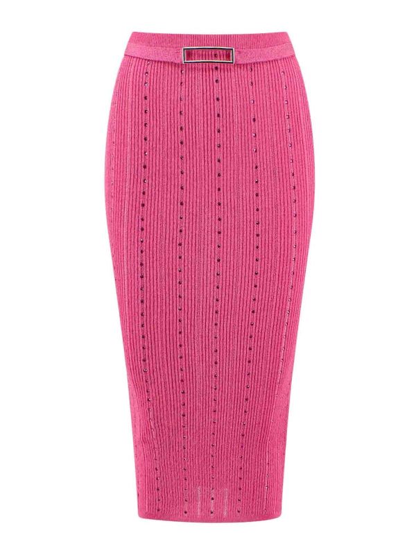 Alessandra Rich Jupe Midi - Couleur Chair