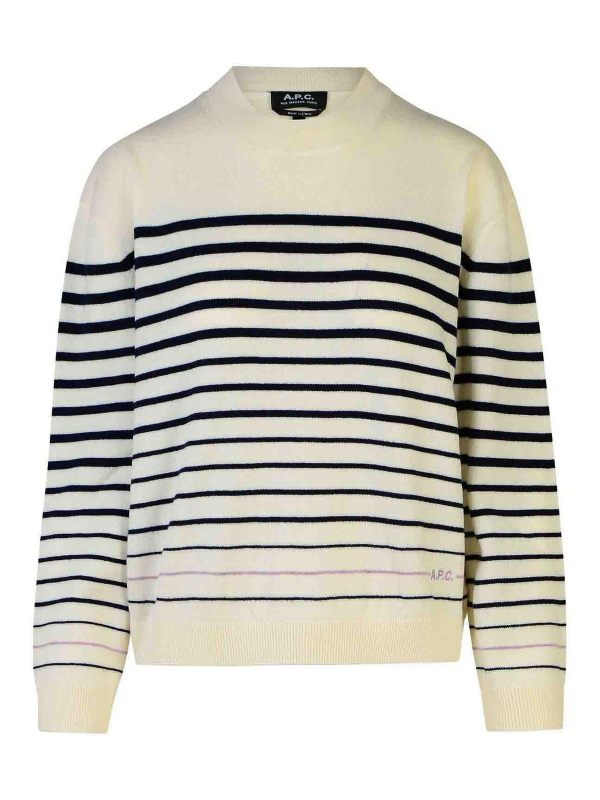 A. P.C. Pull Col Rond - Crème