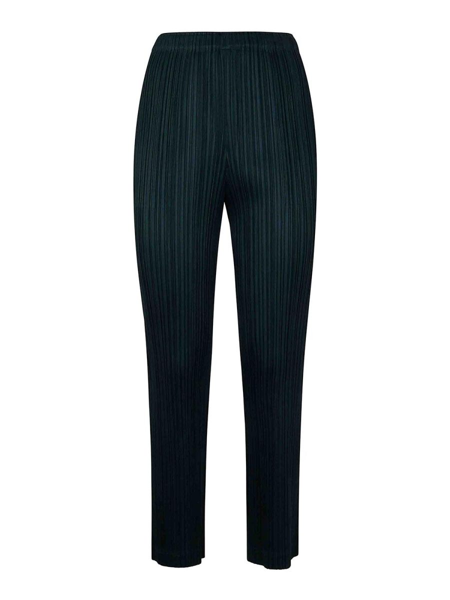 Pleats Please Issey Miyake Pantalons Décontractés - Vert