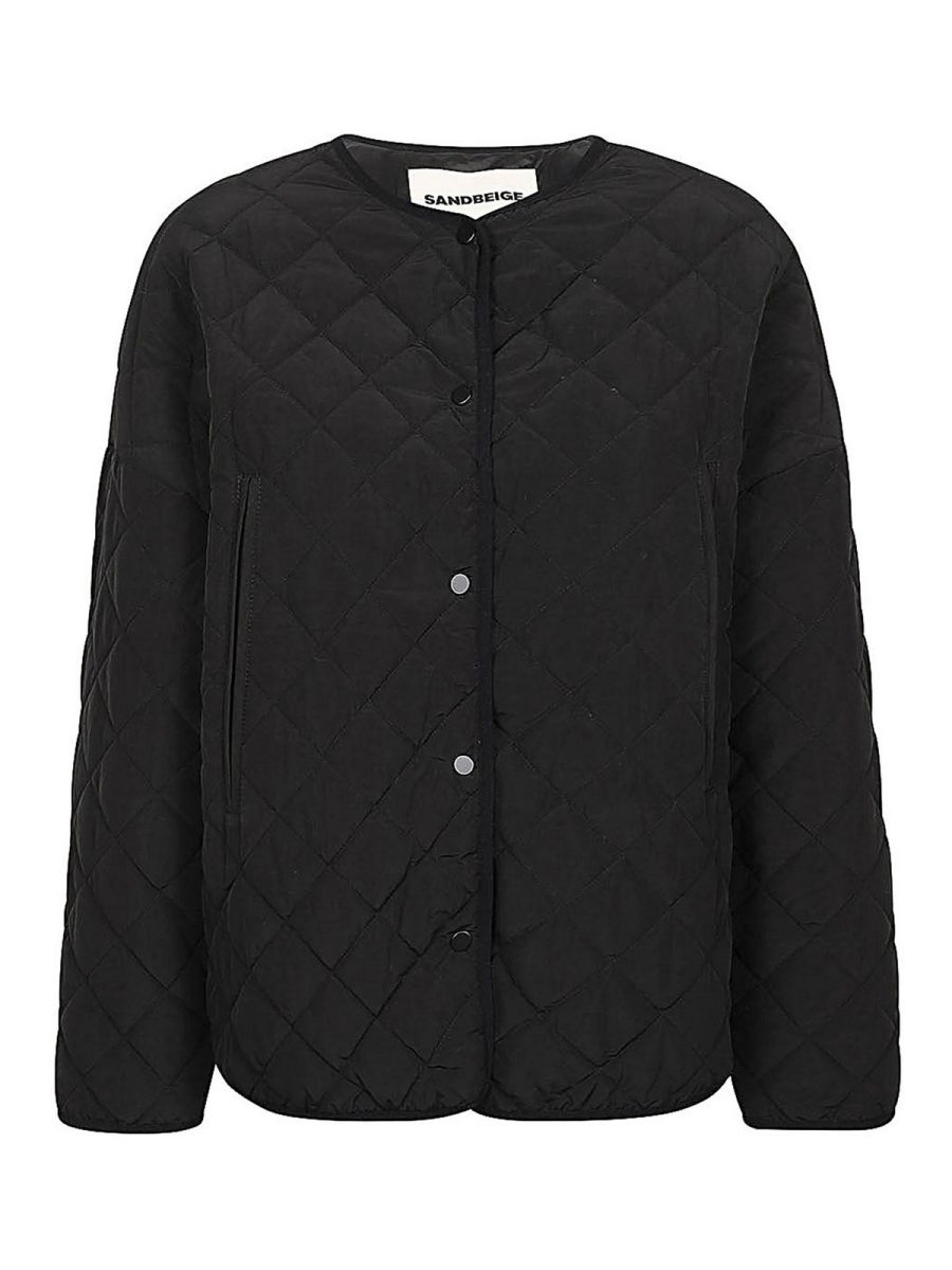 Sandbeige Veste Casual - Noir