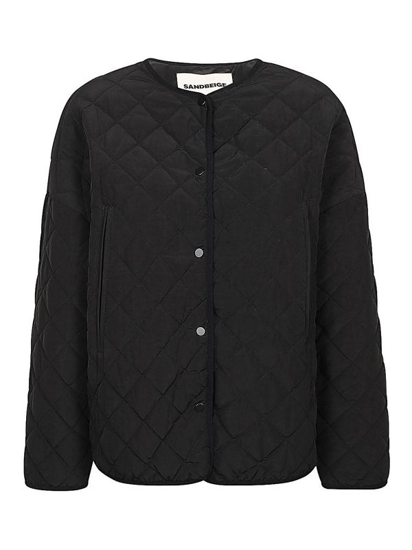 Sandbeige Veste Casual - Noir