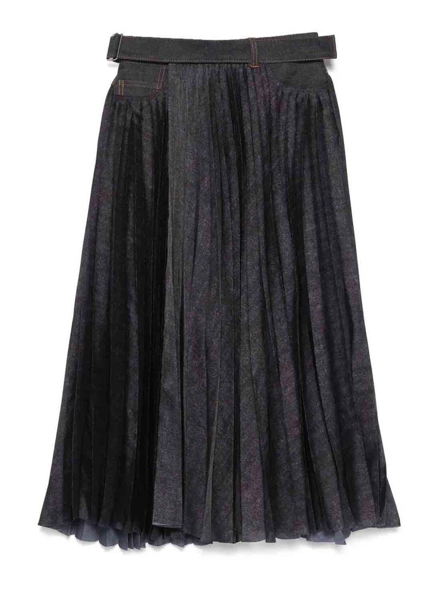 Sacai Jupe Midi - Délavé