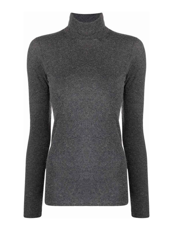 Majestic Filatures Pull Col Roulé - Gris