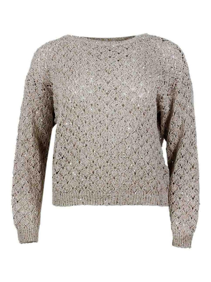Eleventy Pull Col Rond - Beige