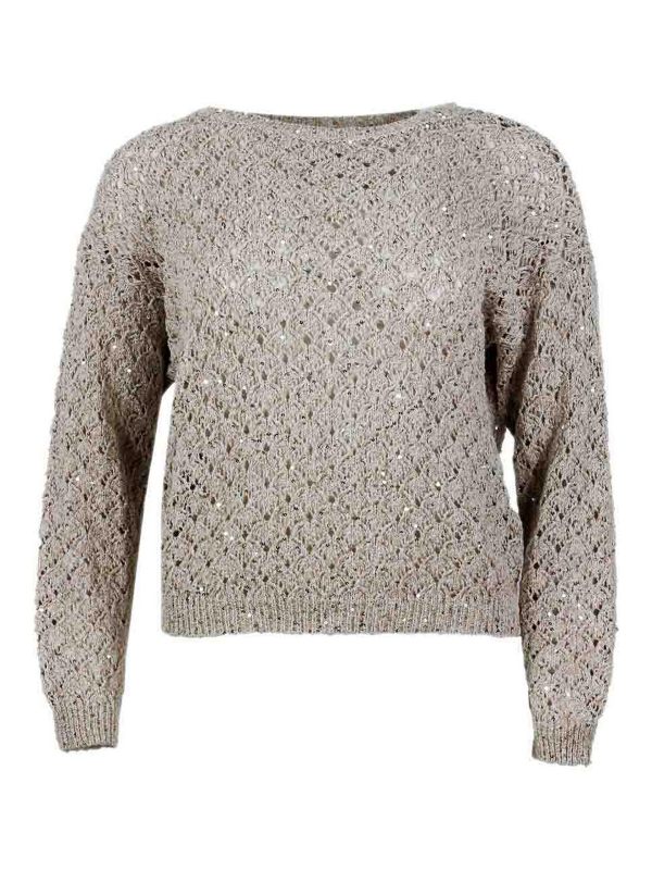 Eleventy Pull Col Rond - Beige