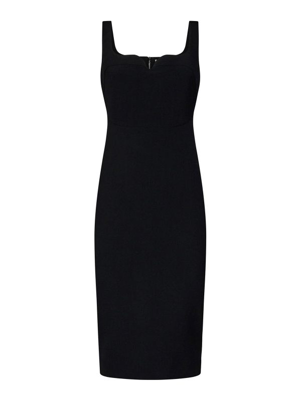 Victoria Beckham Robe Au Genou - Noir