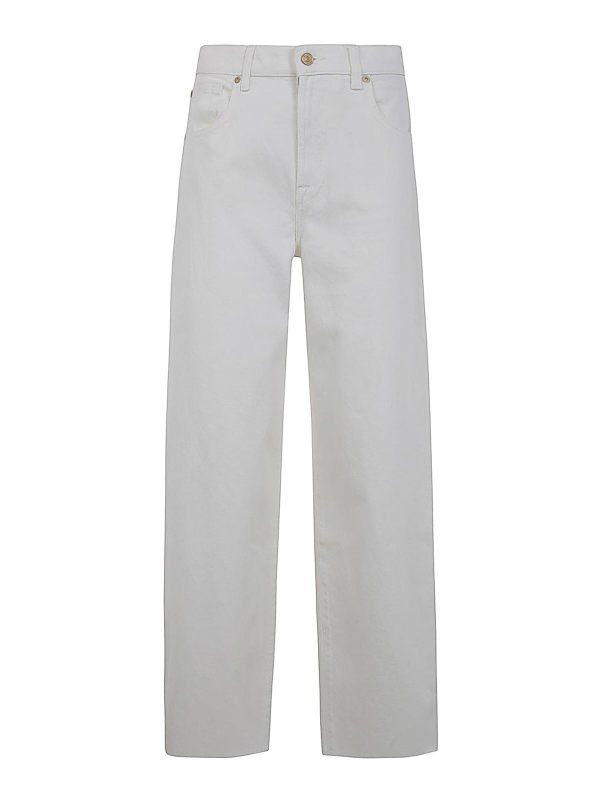 7 For All Mankind Jean Droit - Blanc