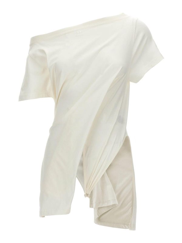 Courreges Robe Au Genou - Blanc
