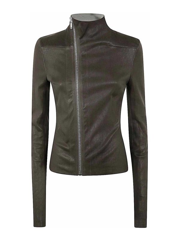 Rick Owens Blouson En Cuir - Marron