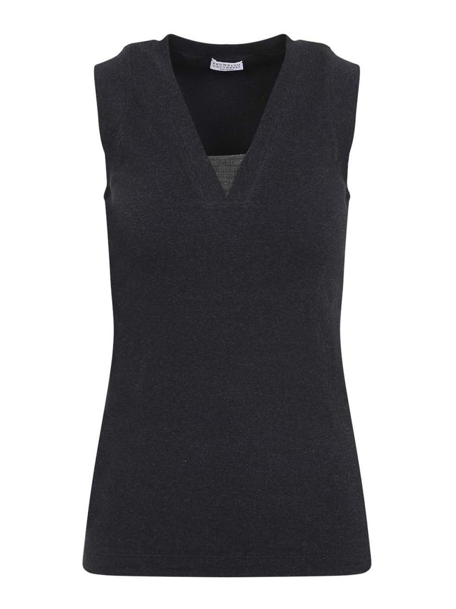 Brunello Cucinelli Top - Gris