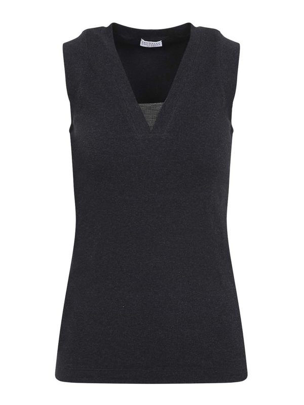 Brunello Cucinelli Top - Gris