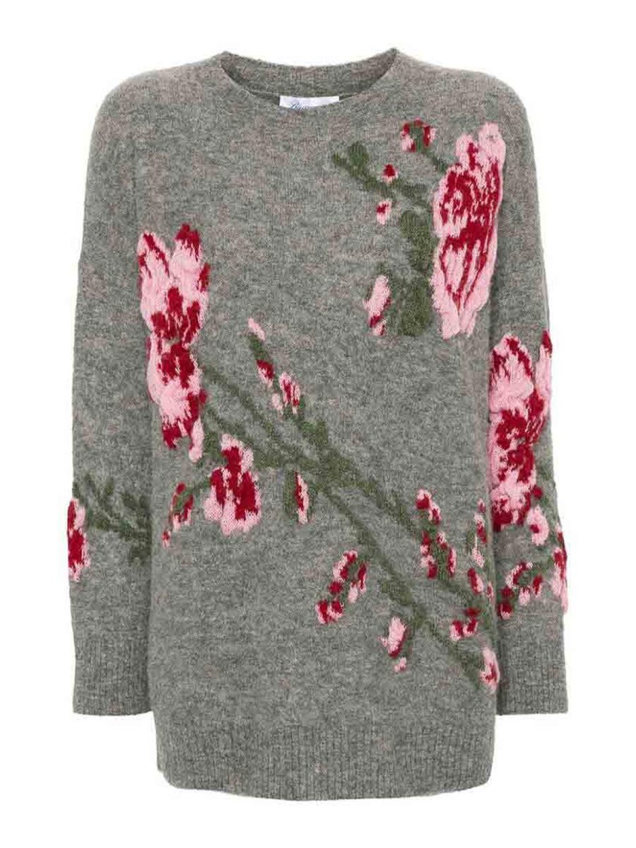 Blumarine Pull Col Rond - Gris