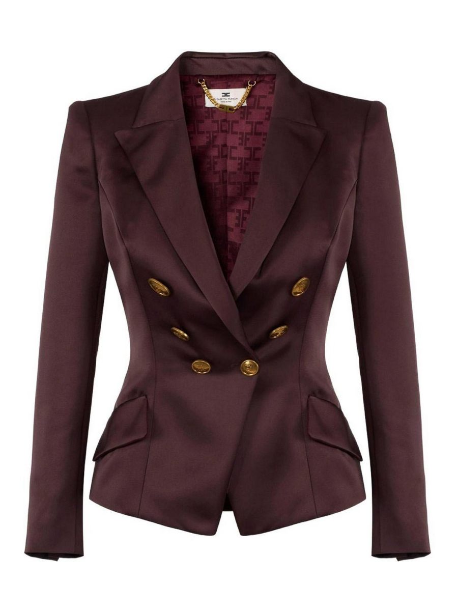 Elisabetta Franchi Veste Casual - Rouge Brun