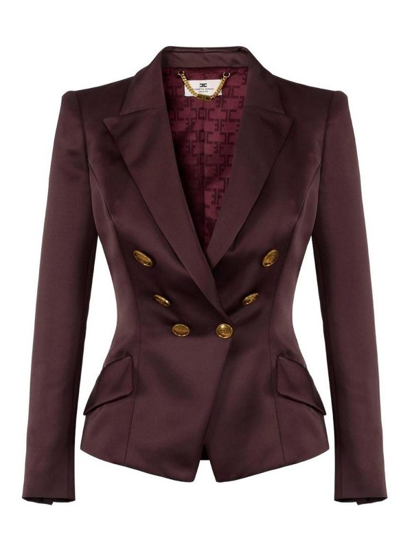 Elisabetta Franchi Veste Casual - Rouge Brun