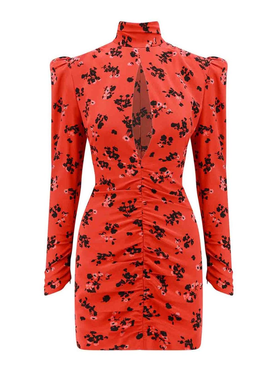 Alessandra Rich Robe Courte - Rouge