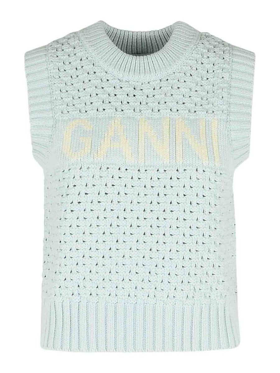 Ganni Gilet - Bleu Clair