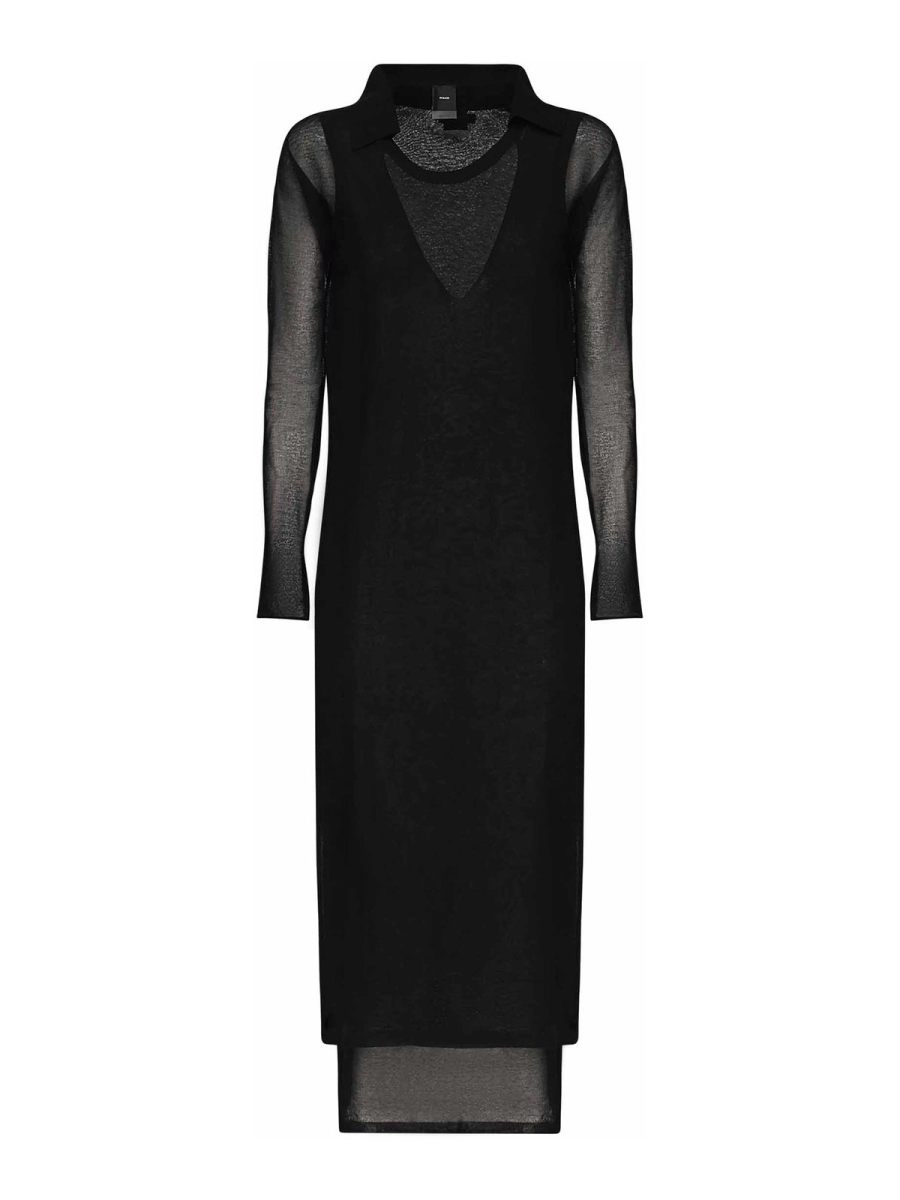 Pinko Robe Au Genou - Noir