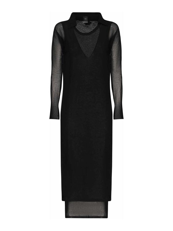 Pinko Robe Au Genou - Noir