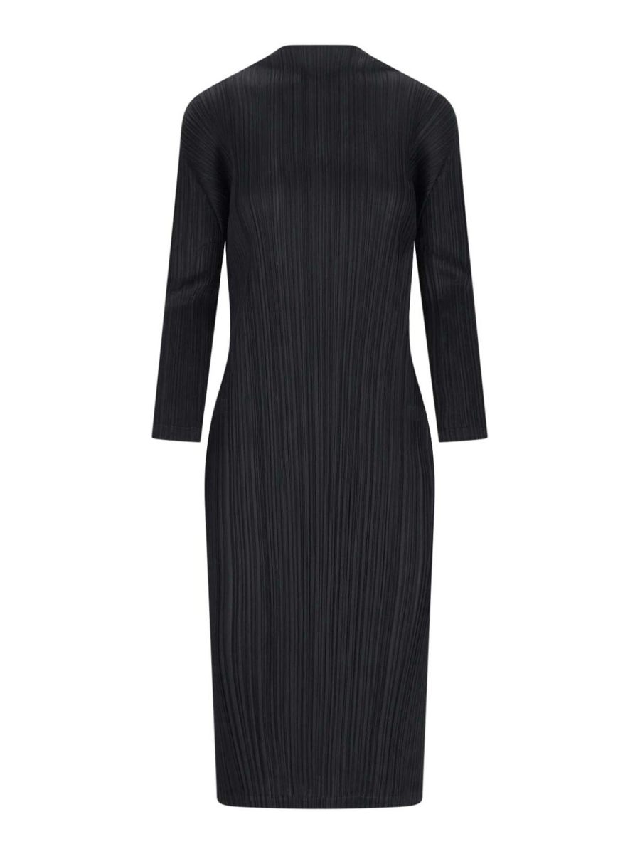 Pleats Please Issey Miyake Maxi Robe - Noir