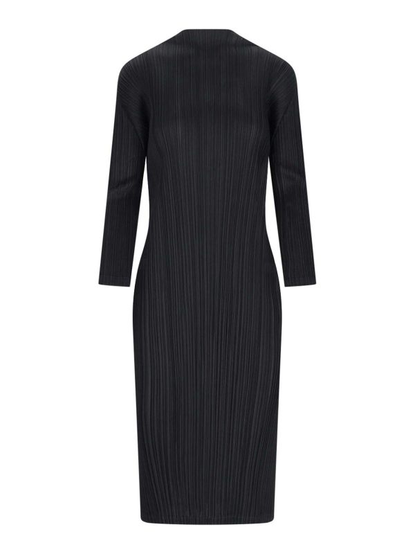 Pleats Please Issey Miyake Maxi Robe - Noir