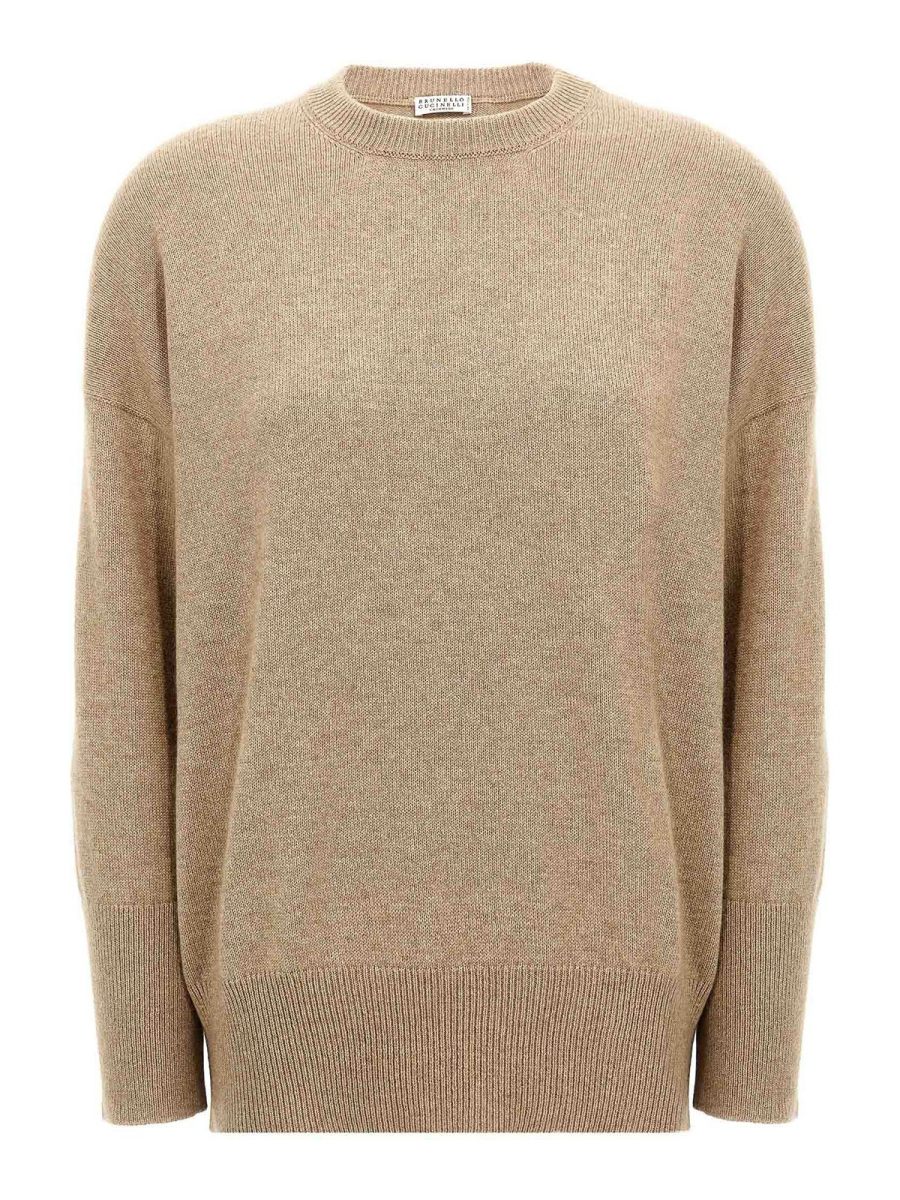 Brunello Cucinelli Pull Col Rond - Beige