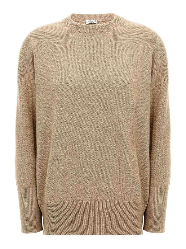 Brunello Cucinelli Pull Col Rond - Beige