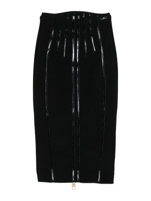 Elisabetta Franchi Jupe Midi - Noir