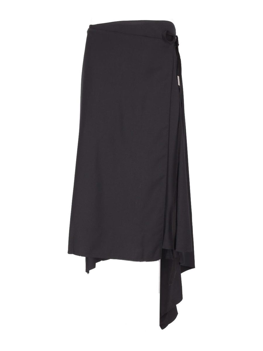 Ann Demeulemeester Jupe Midi - Noir