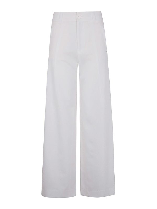 High Pantalons Décontractés - Blanc