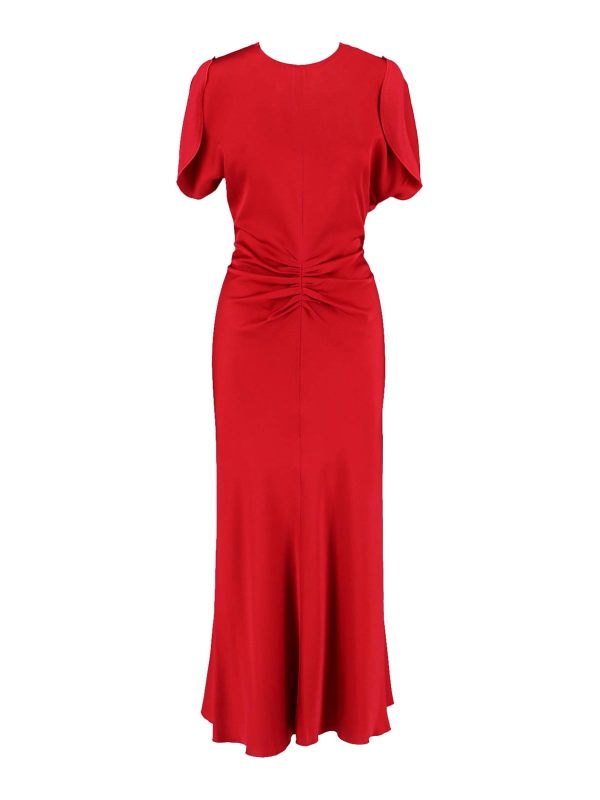 Victoria Beckham Robe Au Genou - Rouge