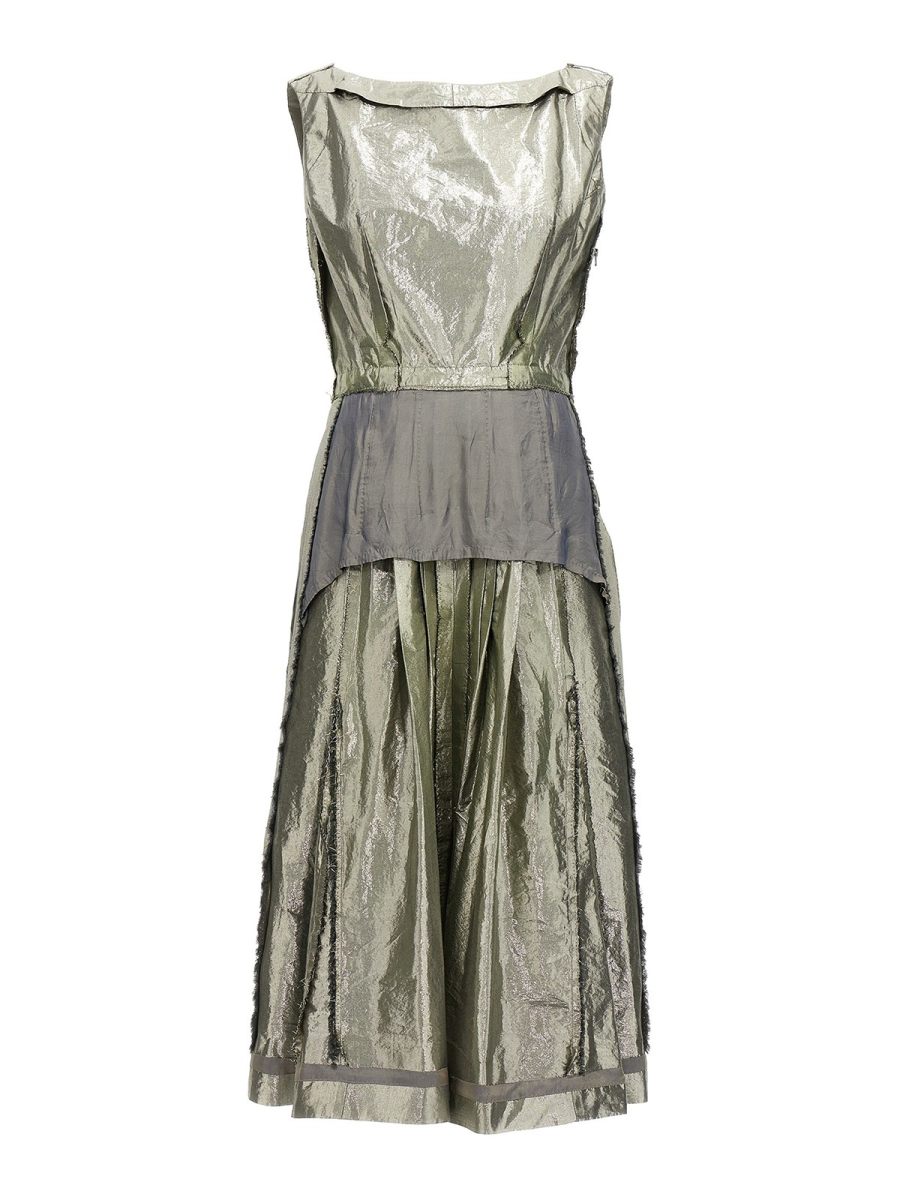 Maison Margiela Robe Au Genou - Argent