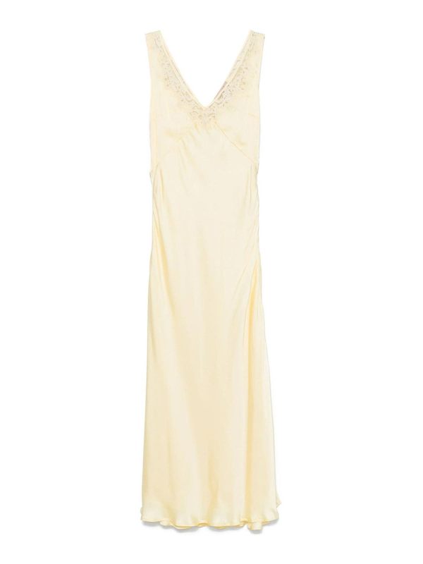 Twinset Robe Au Genou - Jaune