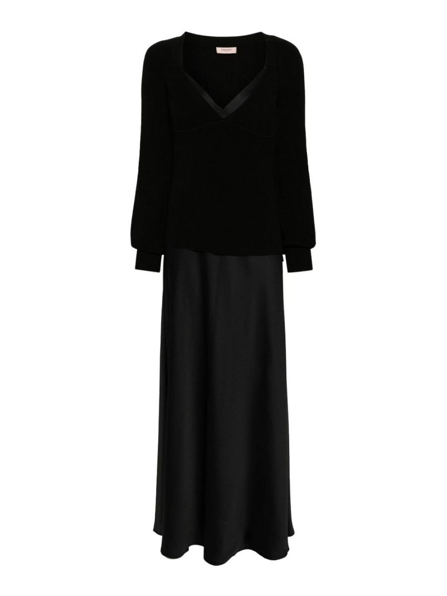 Twinset Robe Au Genou - Noir