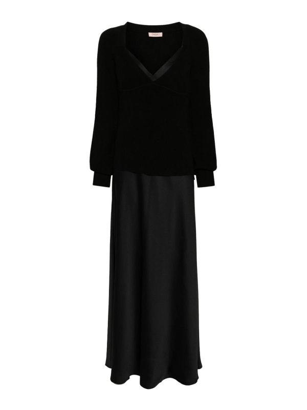 Twinset Robe Au Genou - Noir