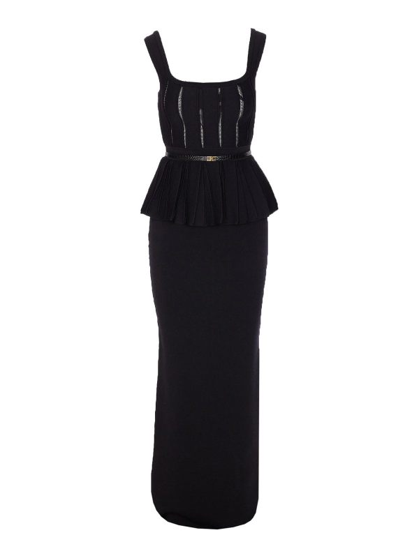 Elisabetta Franchi Maxi Robe - Noir