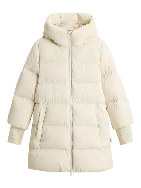 Woolrich Manteau Au Genou - Crème