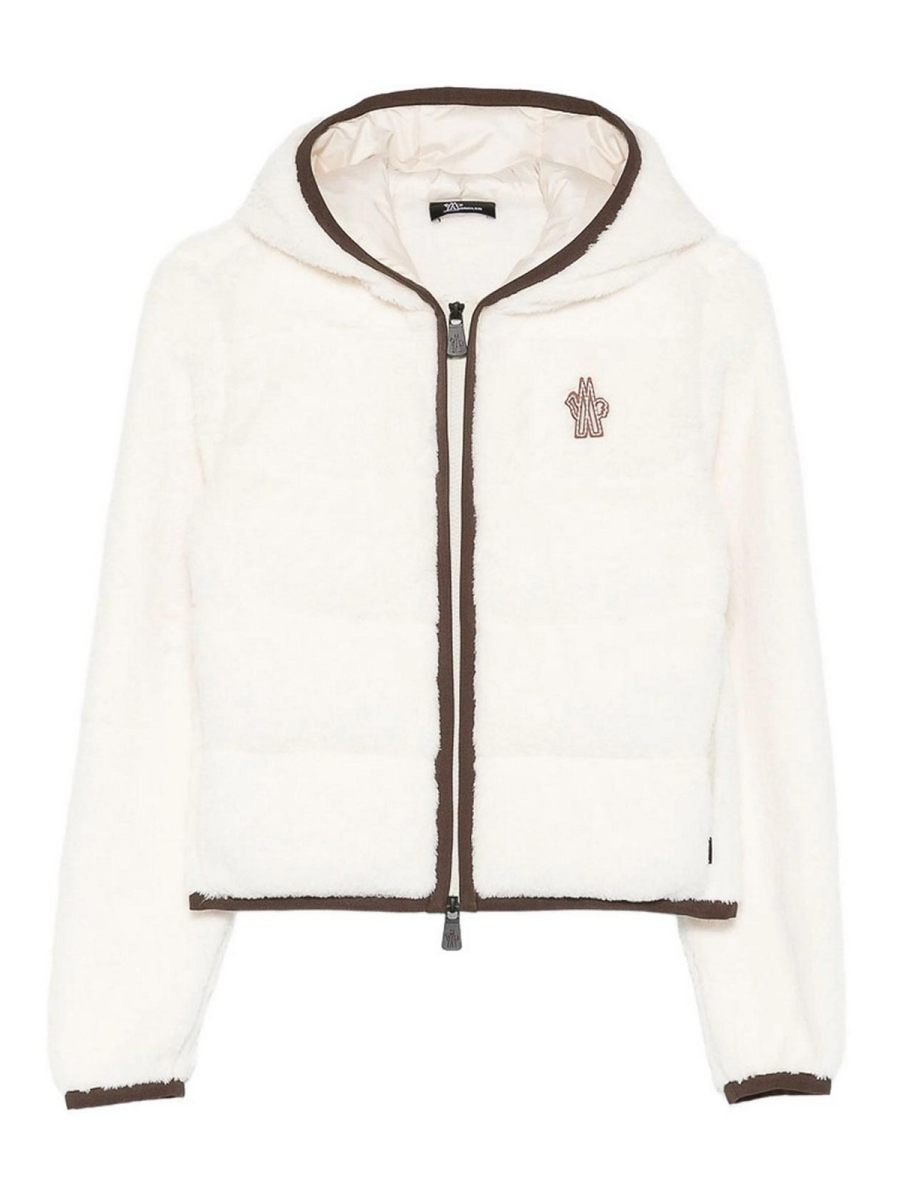 Moncler Grenoble Pull Col Rond - Blanc