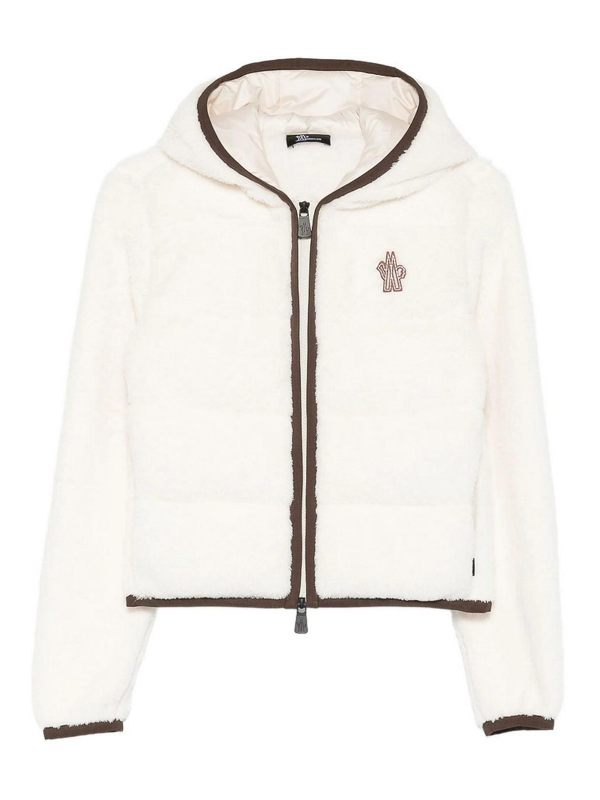 Moncler Grenoble Pull Col Rond - Blanc