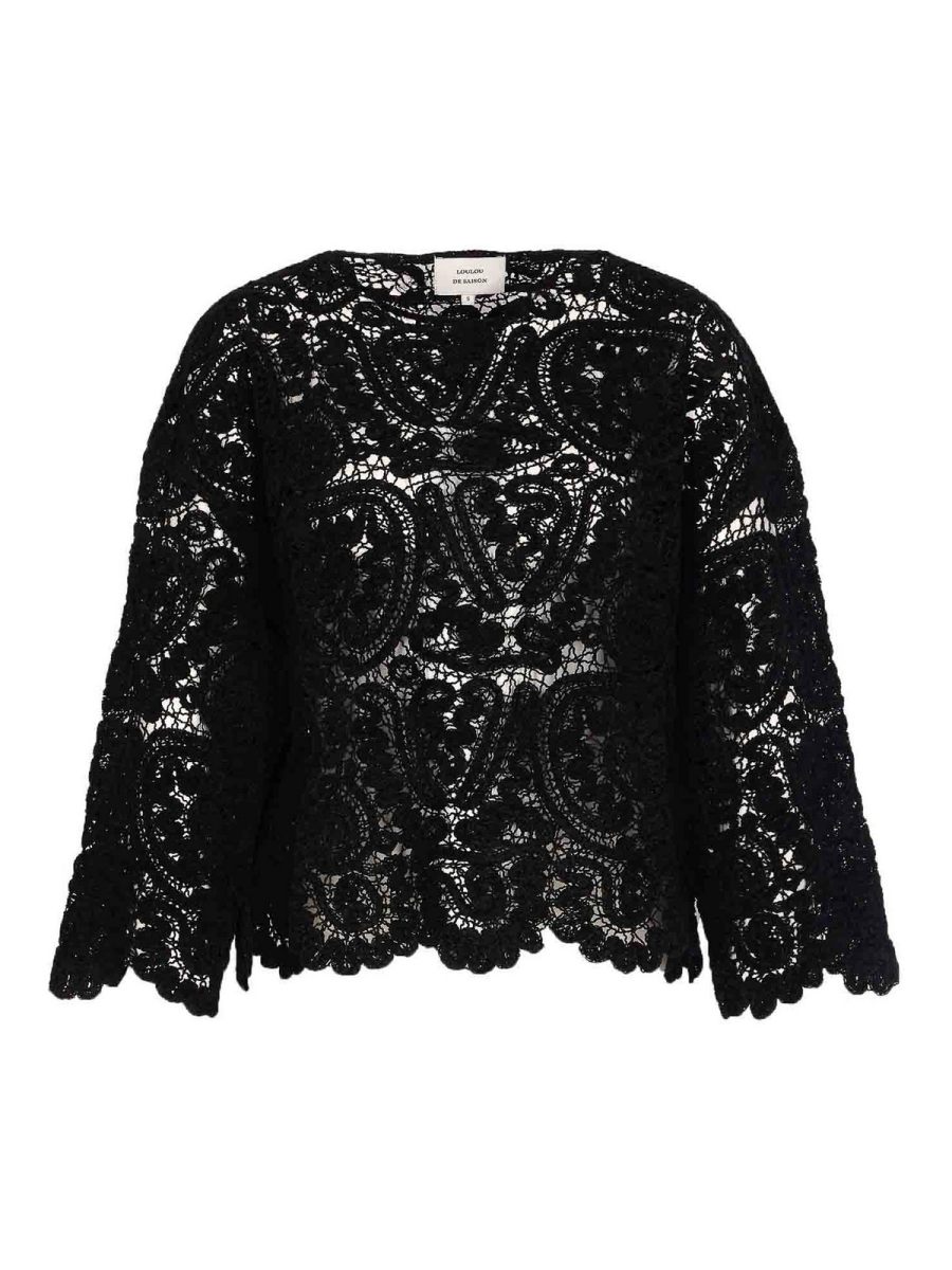 Loulou Studio Pull Col Rond - Noir