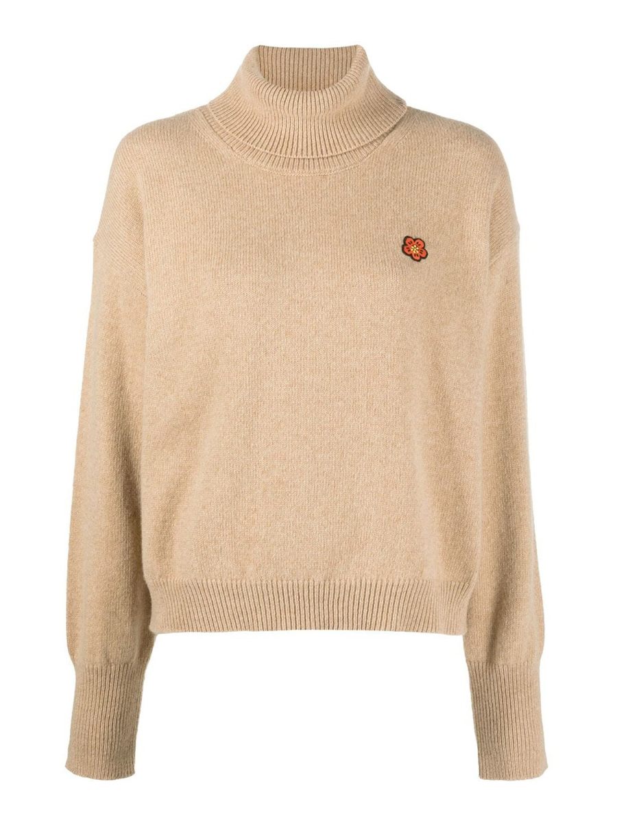 Kenzo Pull Col Rond - Beige