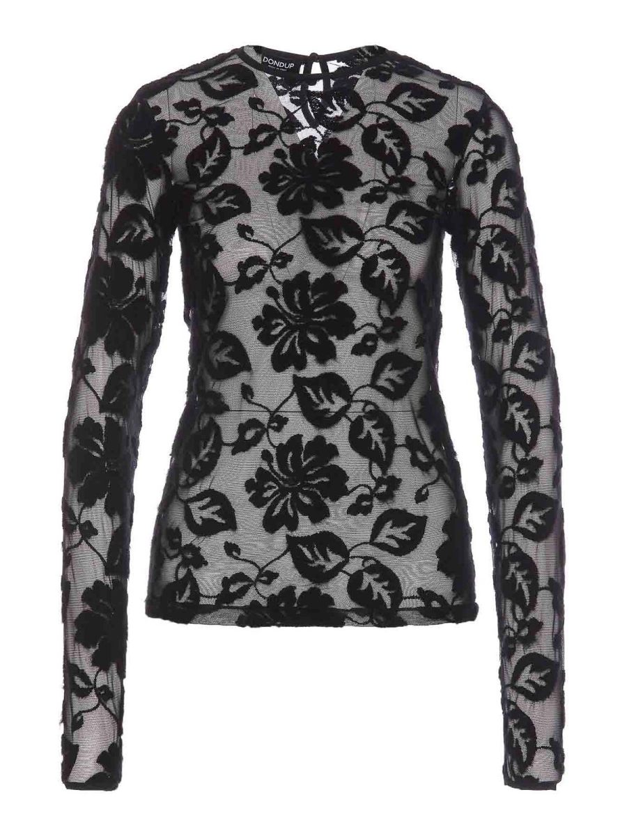 Dondup Pull Col Rond - Noir