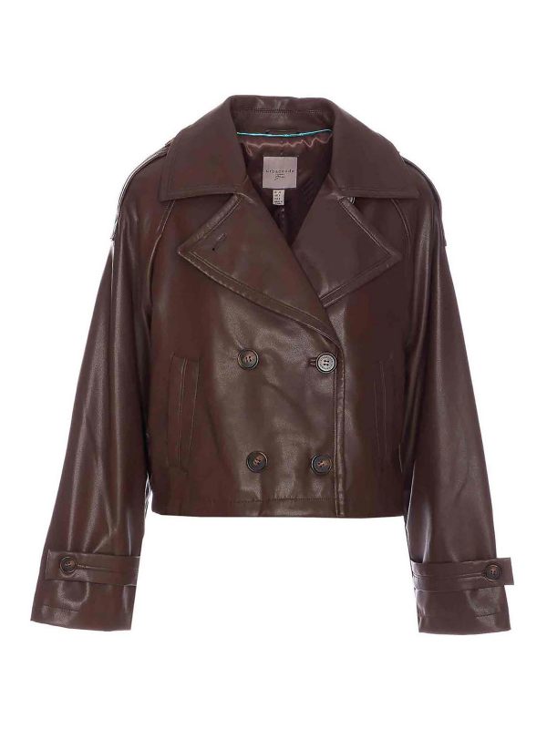 Urbancode Blouson En Cuir - Marron