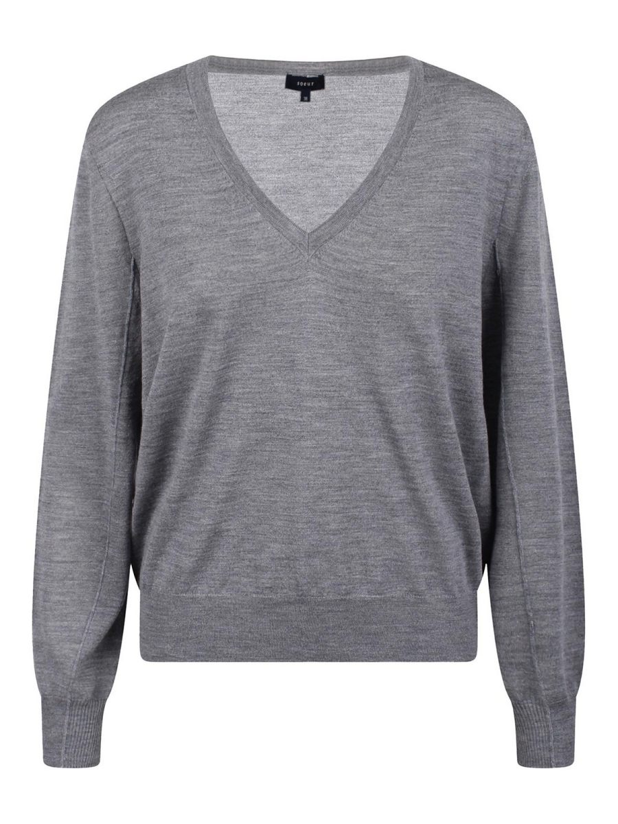 Soeur Pull À Col V - Gris