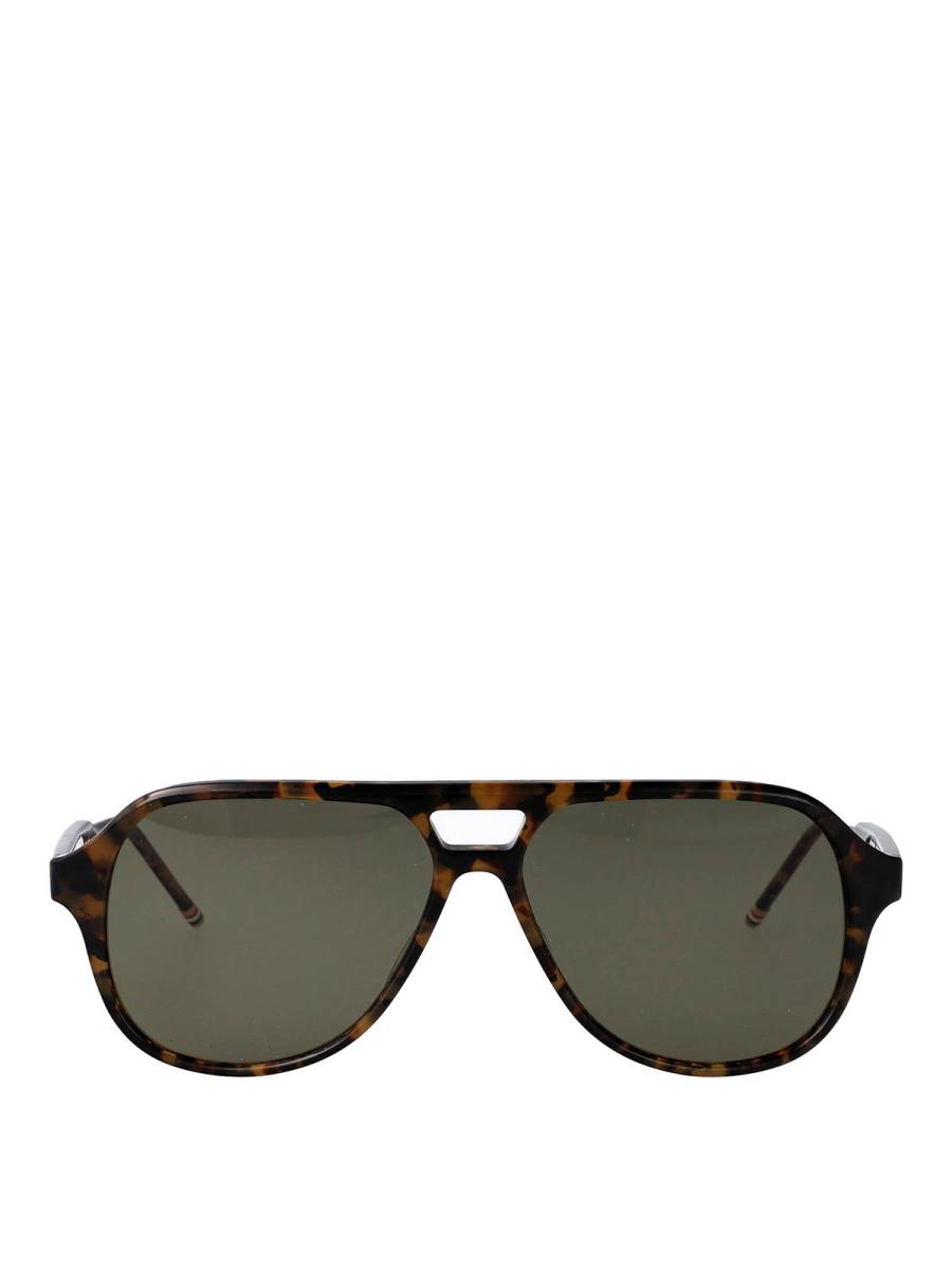 Thom Browne Lunettes De Soleil - Marron