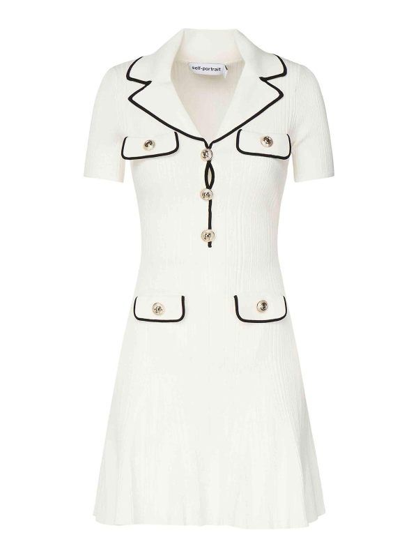 Self Portrait Robe Courte - Blanc