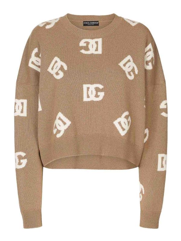 Dolce & Gabbana Pull Col Rond - Marron