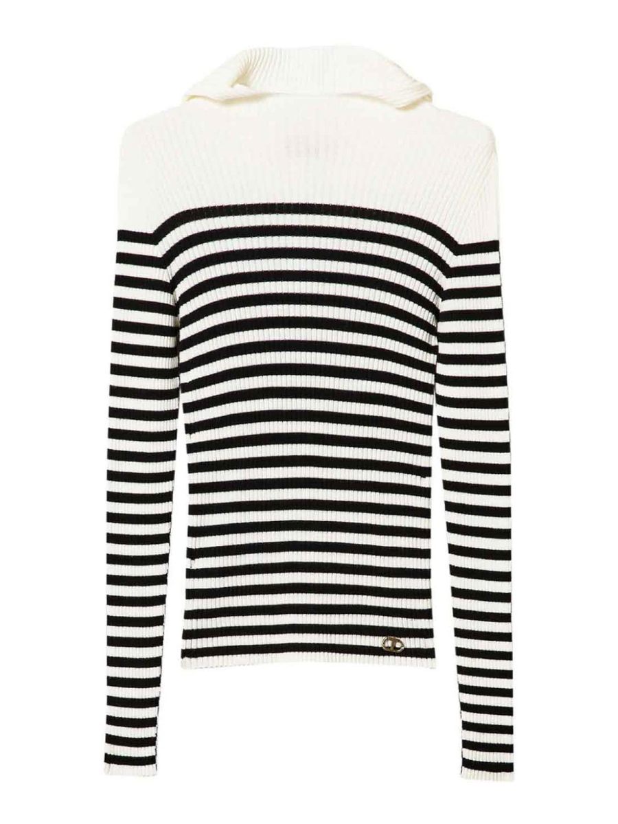 Twinset Pull Col Rond - Blanc