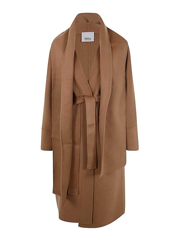 Erika Cavallini Manteau Court - Marron